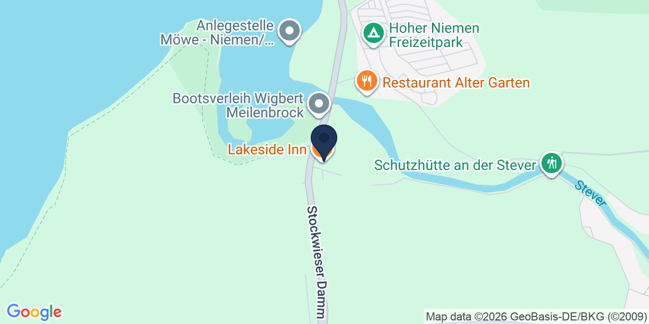 Karte: Standort von Lakeside Inn in Haltern am See