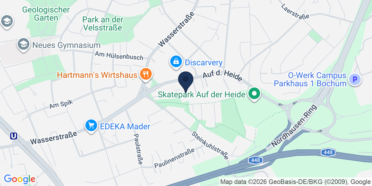 Karte: Standort von A&H Akademie in Bochum