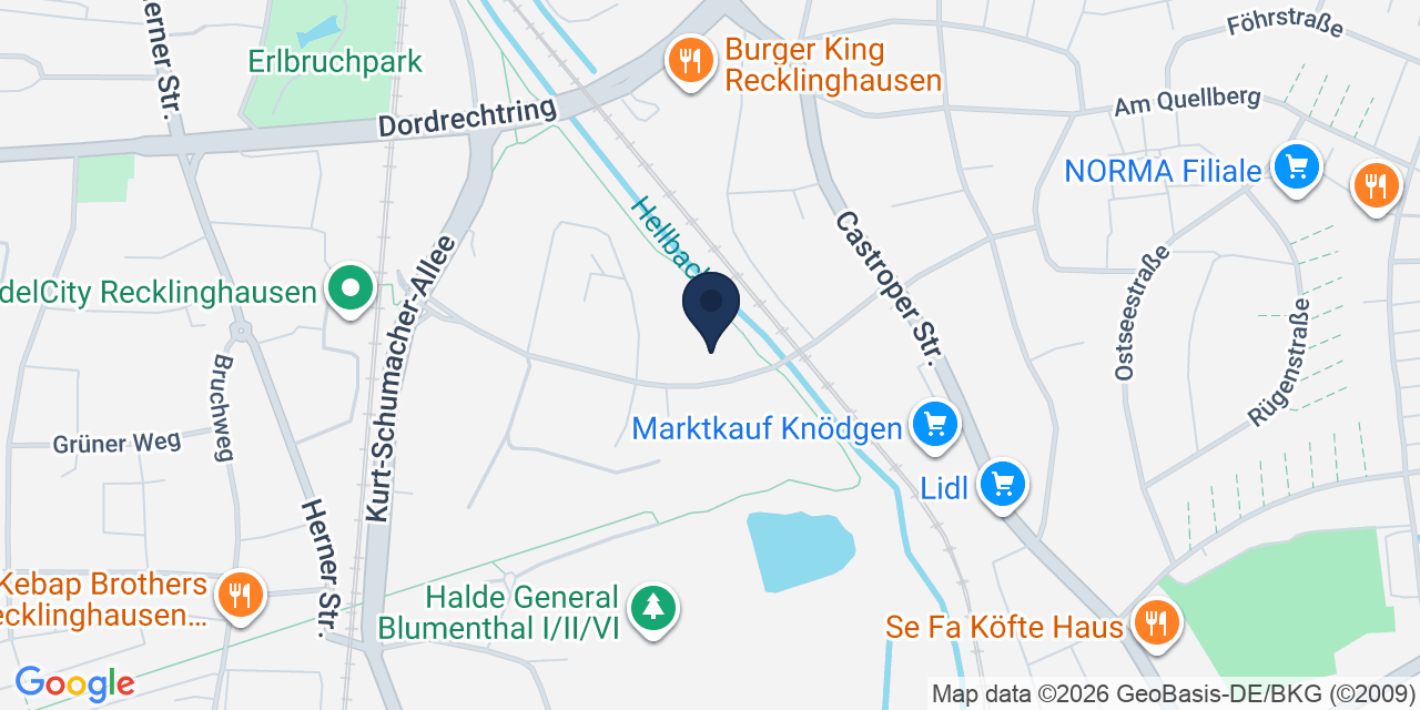 Karte: Standort von Motiv | Fenster | Türen | Terrassendächer | Einbruchschutz in Recklinghausen